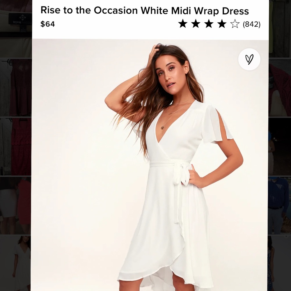 NEW with tags - Lulu’s white wrap dress, size XL